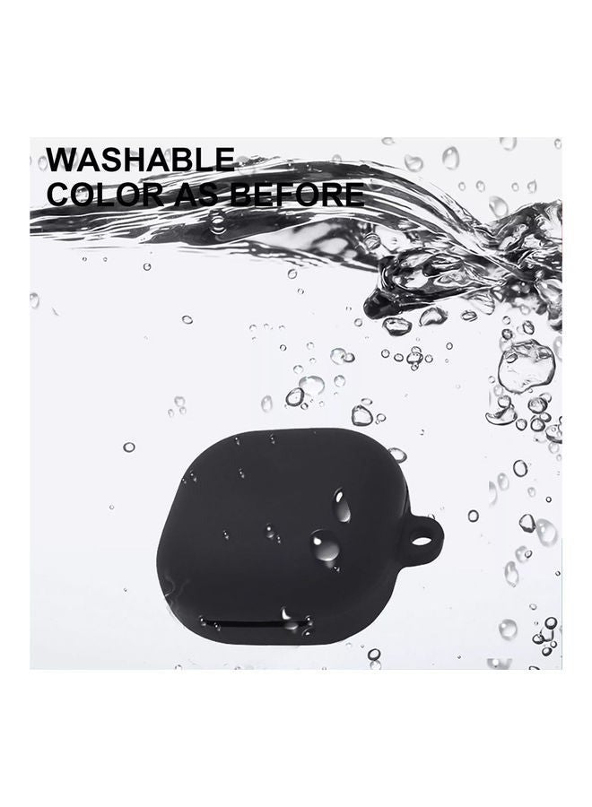 Protective Case With Keychain Carabiner for Samsung Galaxy Buds2/Buds Pro/Live Black - Image 5