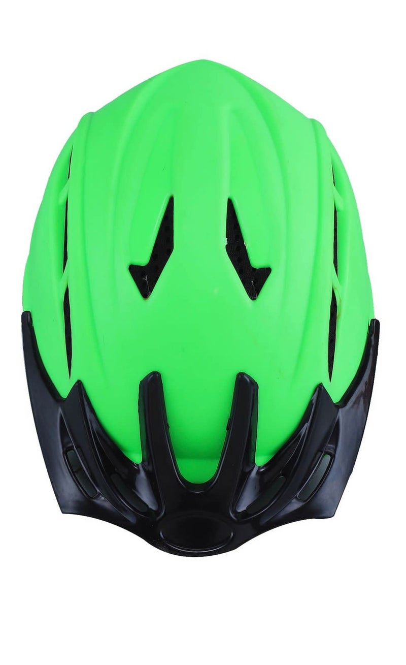 FASTPED Bicycle Helmet with Sun Visor Suitable for Kids, Boys and Girls up to 10 Years (Pink) (Green) - Image 2
