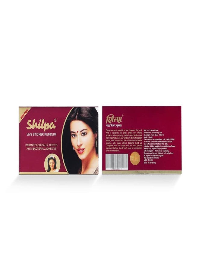 SB Herbal Vive Sticker Kumkum Bindi, Deep Red 6 - Image 3