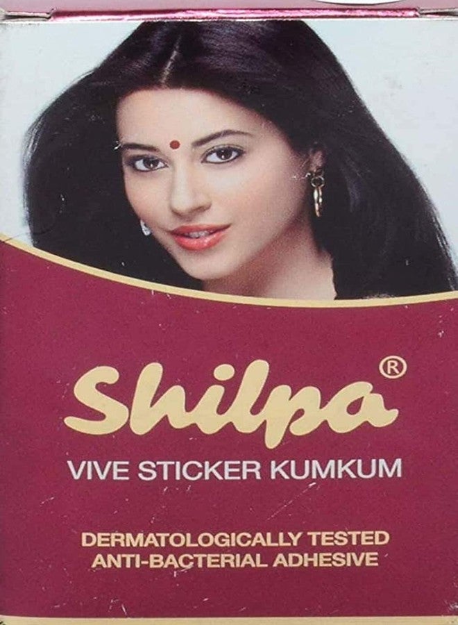 SB Herbal Vive Sticker Kumkum Bindi, Deep Red 6 - Image 1