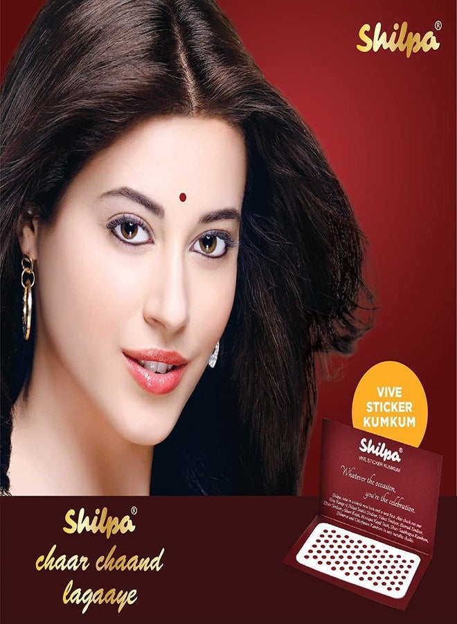 SB Herbal Vive Sticker Kumkum Bindi, Deep Red 6 - Image 4