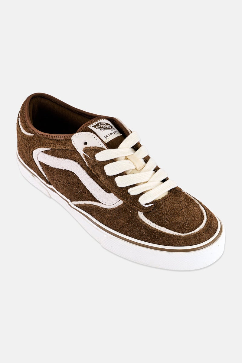 VANS Men Rowley Classic Lace Up Skateboarding Shoes, Brown - Image 1