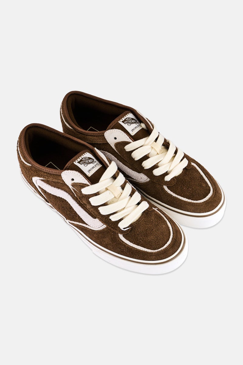 VANS Men Rowley Classic Lace Up Skateboarding Shoes, Brown - Image 3