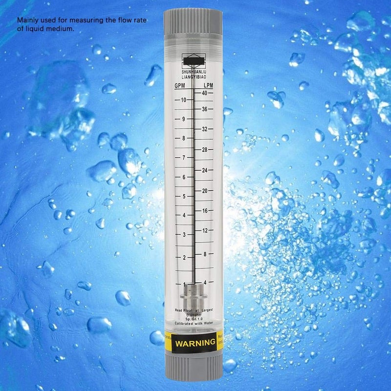 Jectse G3/4inch Female Water Liquid Flowmeter,1-10GPM Tube Cylindrical Panel Type Meter,LZM-20G Flowmeter Instrument - Image 3