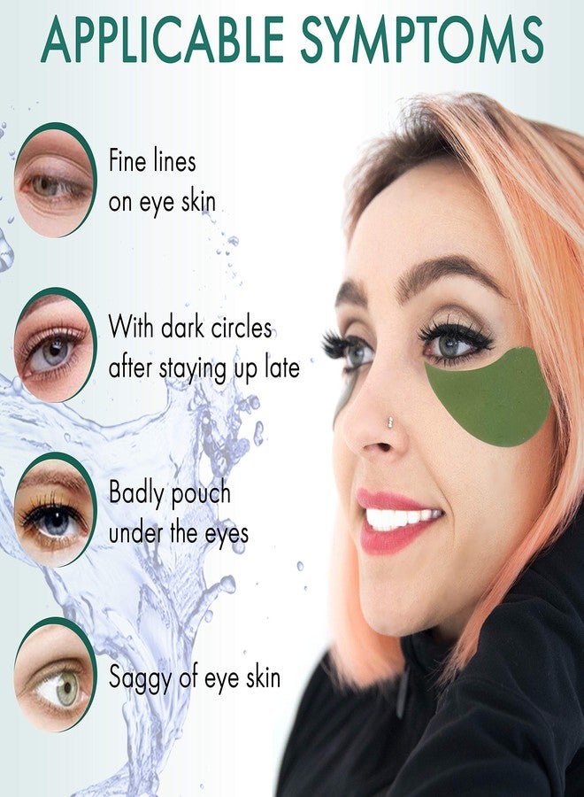 MASHELE Korean Under Eye Patches Aloe Vera Mask Anti-Aging Hyaluronic Acid Collagen Neck Forehead Laugh Line Pad Reducing Dark Circles Treatment (120pcs, aloe eye patches) - Image 5