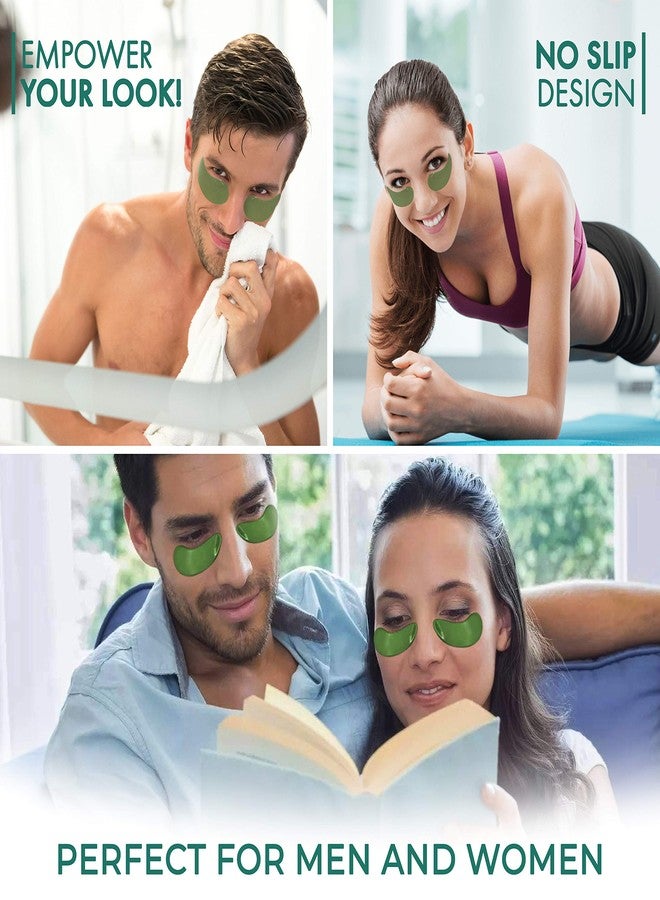 MASHELE Korean Under Eye Patches Aloe Vera Mask Anti-Aging Hyaluronic Acid Collagen Neck Forehead Laugh Line Pad Reducing Dark Circles Treatment (120pcs, aloe eye patches) - Image 4