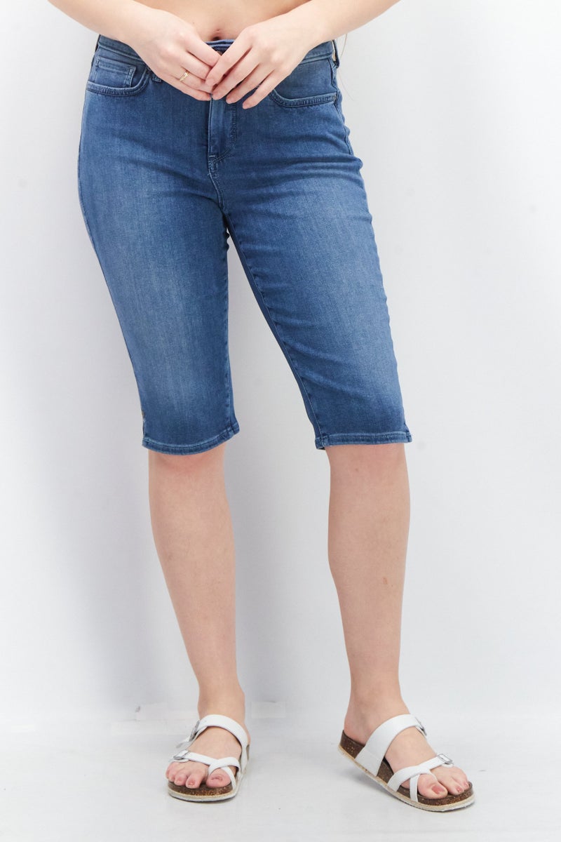 NYDJ Women Shorts Stretch Shorts, Navy - Image 1