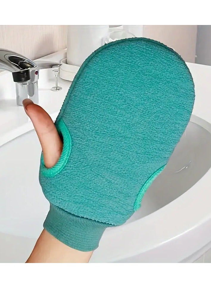 Goolsky Exfoliating Shower Gloves, Mitt Washcloth Bath Gloves For Shower, Double Sided Exfoliating Gloves, For Massage And Body Scrubs, Body Scrubber Bathing Accessories - Image 3