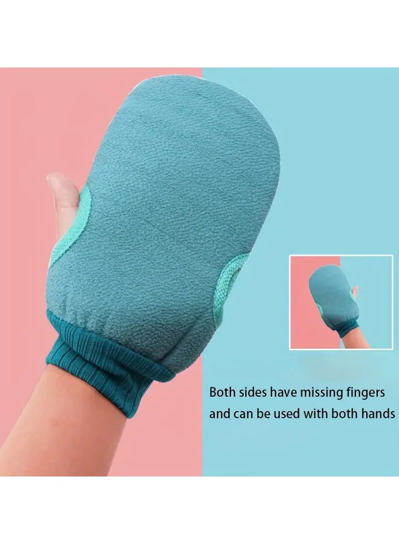 Goolsky Exfoliating Shower Gloves, Mitt Washcloth Bath Gloves For Shower, Double Sided Exfoliating Gloves, For Massage And Body Scrubs, Body Scrubber Bathing Accessories - Image 2