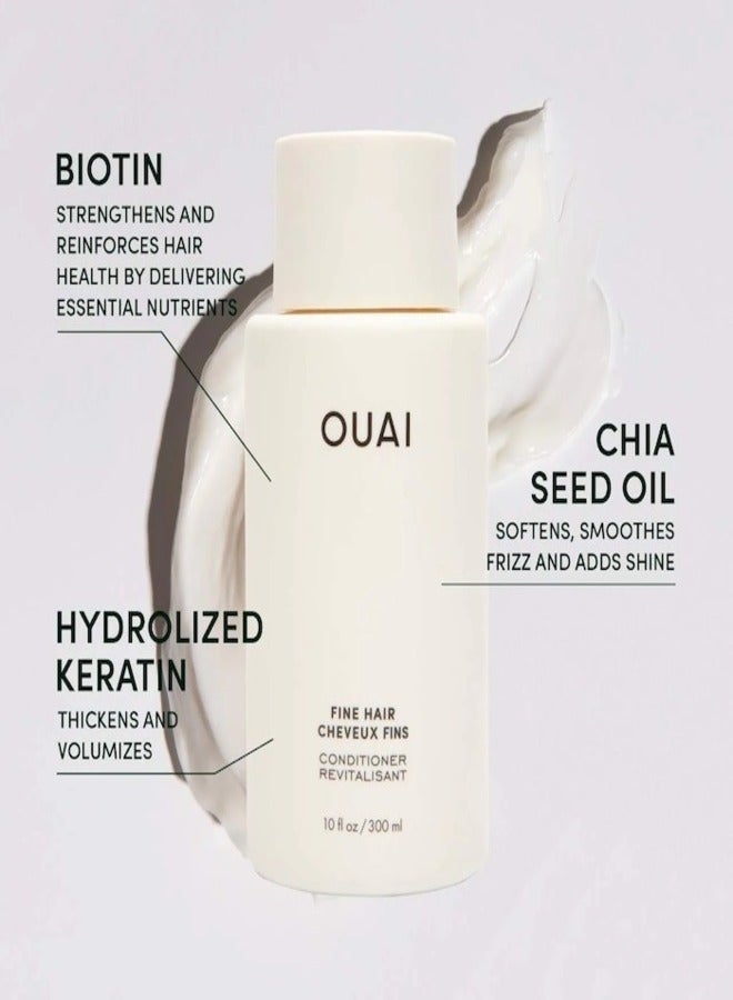 OUAI Fine Hair Conditioner - Lightweight Hydration for Fine Hair, 300ml - Image 4