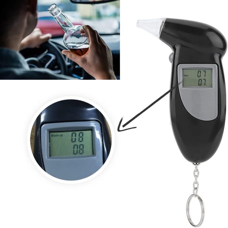 klarako Alcohol Tester,Professional Digital Breath Alcohol Tester Portable LCD Screen Alcohol Breath Tester with Mouthpieces(20Pcs) - Image 5