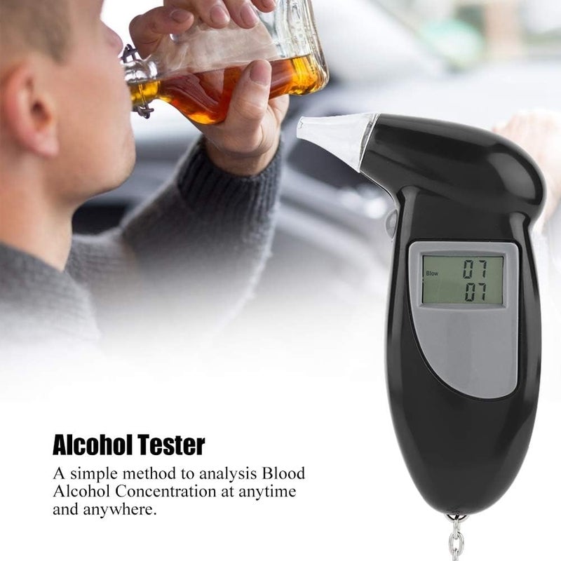 klarako Alcohol Tester,Professional Digital Breath Alcohol Tester Portable LCD Screen Alcohol Breath Tester with Mouthpieces(20Pcs) - Image 3