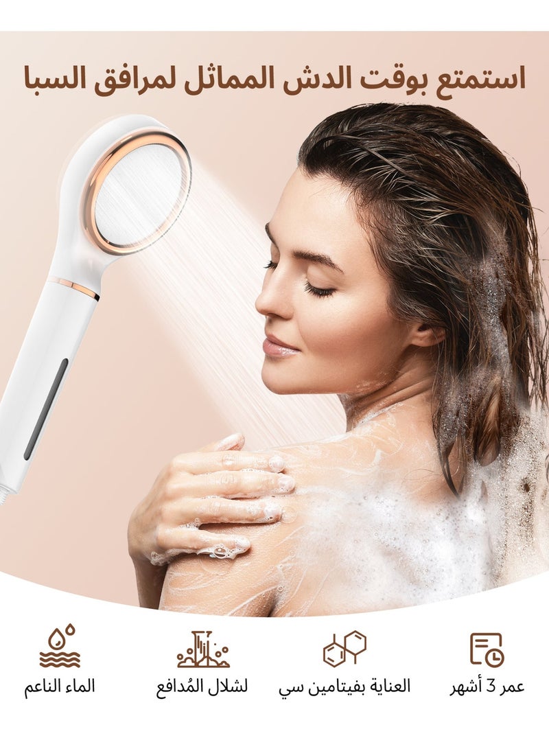 ووتر دروب فلتر دش Waterdrop ورأس دش، رأس دش يدوي مع فلتر، يقلل من الكلور، ضغط عالي وفيتامين C لشعر وبشرة أكثر صحة، يقلل من تساقط الشعر، يهدئ البشرة الجافة، ماء ناعم، بديل سيروم فيتامين C بالورد وفلتر دش Waterdrop SF02-SR، يخفف من جفاف البشرة، بنكهة الورد، عبوة 3 قطع & فلتر استبدال رأس دش Waterdrop اليدوي لـ SF02-SR، منعم للمياه العسر، يقلل من الكلور، عبوة 3 قطع. - Image 5