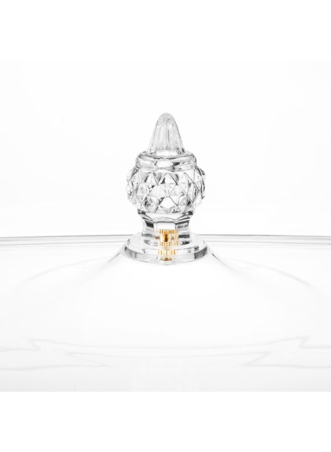 بن شيهون 🍰✨ علبة تقديم أكريليك فاخرة بغطاء شفاف – مقاس 22 سم × ارتفاع 6 سم | أناقة مثالية لضيافة الحلويات والكيك - Image 3