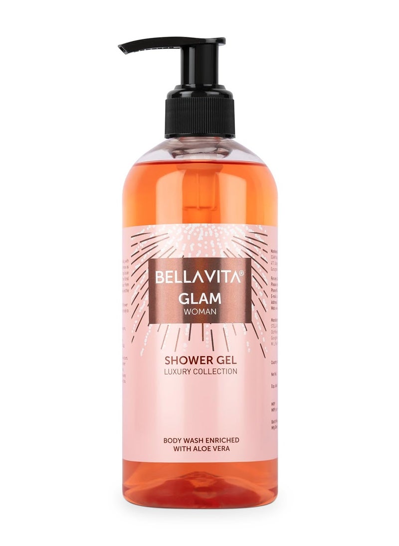 Bella Vita Bella Vita Luxury Glam Woman Body Wash Refreshing Shower Gel for Deep Cleansing Hydrating Moisturising Softer and Smoother Skin with Aloe Vera 500 ml  - Image 1