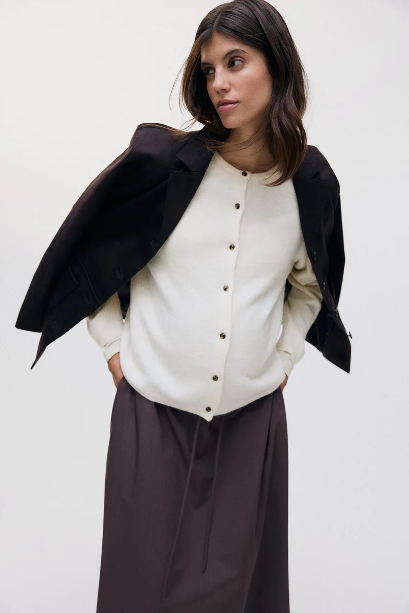 H&M MAMA Fine-knit cardigan