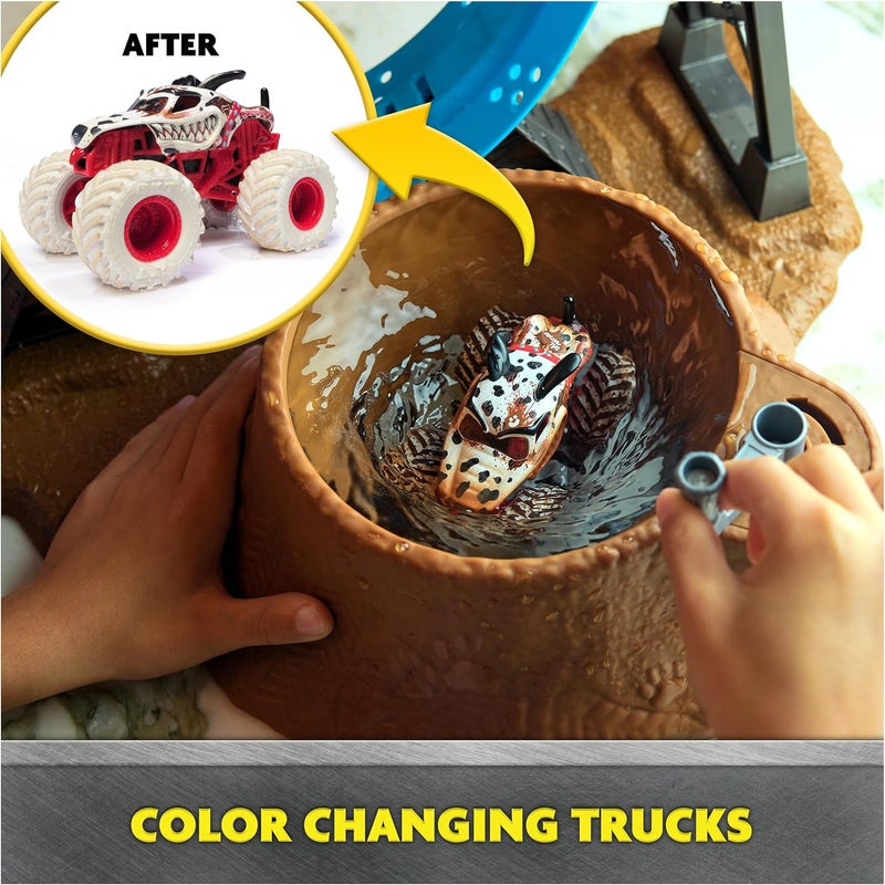 Monster Jam Mud Blasters, Monster Mutt Dalmatian Dunk Tank Playset, Color Change Action, Kids Toy Gifts for Boys and Girls Ages 3 and Up - Image 5