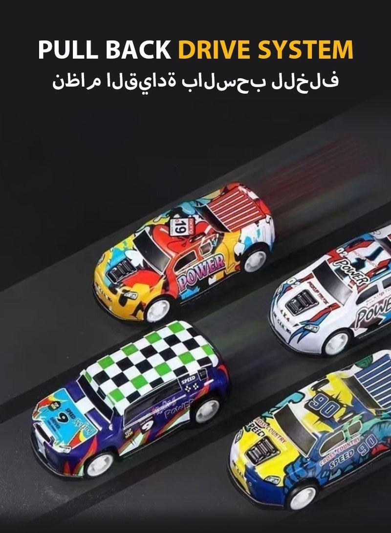 LIXADA Pull Back Cars with Storage Box, 30pcs Racing Cars, Colorful Toy Car with Different Patterns, Made of Aluminum Alloy, Suitable for Boys and Girls Age 3+ (Random Color) - Image 5