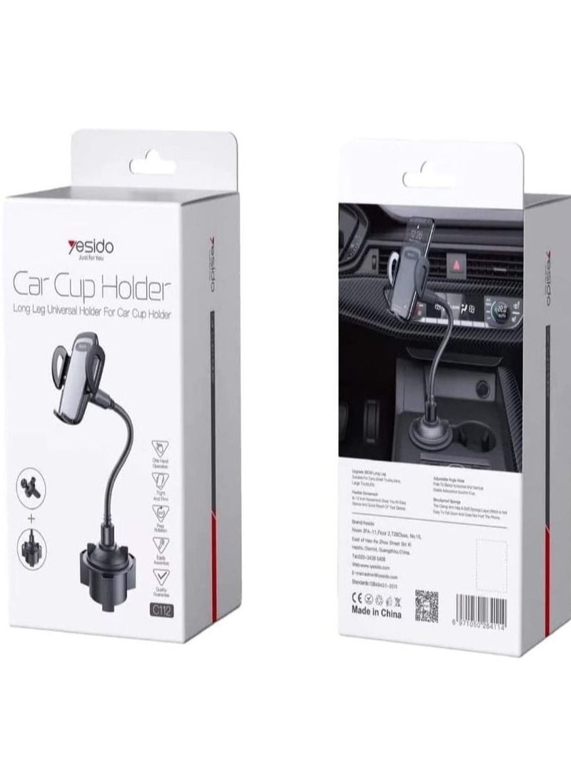 Yesido C112 Car Cup Holder Long Leg 360 ° Rotation Flexible Arm Gooseneck Car Universal Mobile Holder+Air vent Mount Holder. - Image 3