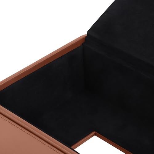 V-CUBE DESIGNS Premium Vegan Leather Tissue Box Holder | Paper Napkin Holder | Sturdy Tissue Case/Cover/Dispenser/Organizer for Home/Bathroom/Office/Table/Desk/Car | Tan - Image 5