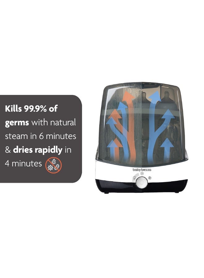 Baby Brezza 10 Minute Baby Bottle Sterilizer + Dryer - Superfast Electric Steam Sterilization - Universal Sterilizing for All Bottles, Pacifiers + Breast Pump Parts - Image 3