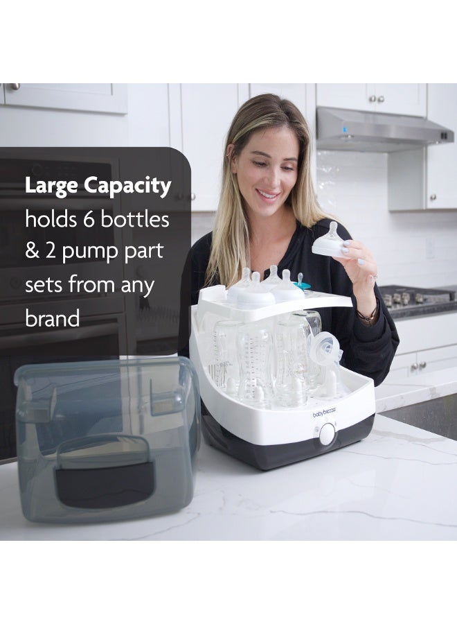Baby Brezza 10 Minute Baby Bottle Sterilizer + Dryer - Superfast Electric Steam Sterilization - Universal Sterilizing for All Bottles, Pacifiers + Breast Pump Parts - Image 4