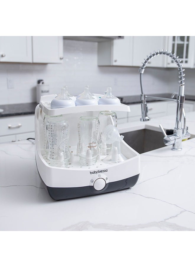 Baby Brezza - 10 Minute Baby Bottle Sterilizer + Dryer - Superfast Electric Steam Sterilization - Universal Sterilizing for All Bottles, Pacifiers + Breast Pump Parts - Image 1