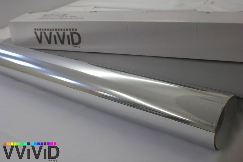 VViViD Silver Mirror Chrome Vinyl Wrap 10ft x 5ft Self Adhesive Film Air Release Bubble and Air-Free 3MIL-VViViD8 - Image 2