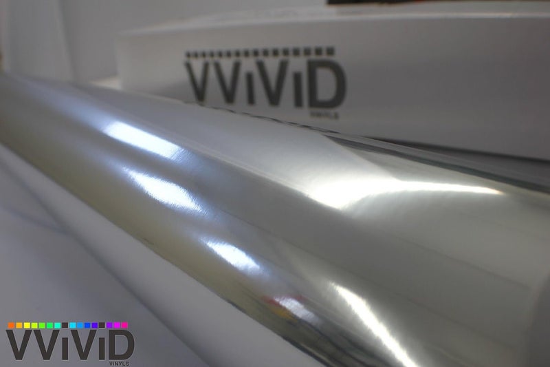 VViViD Silver Mirror Chrome Vinyl Wrap 10ft x 5ft Self Adhesive Film Air Release Bubble and Air-Free 3MIL-VViViD8 - Image 4