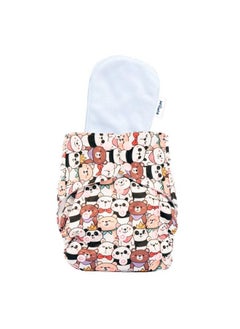 Bumtum 0 To 3 Years Baby Freesize Ultrahygiene Waterproof Friends Extra Soft Cloth Diaper 5Hrs Absorbency ;Washable & Reusable Diaper And Cotton Soaker  - Image 1
