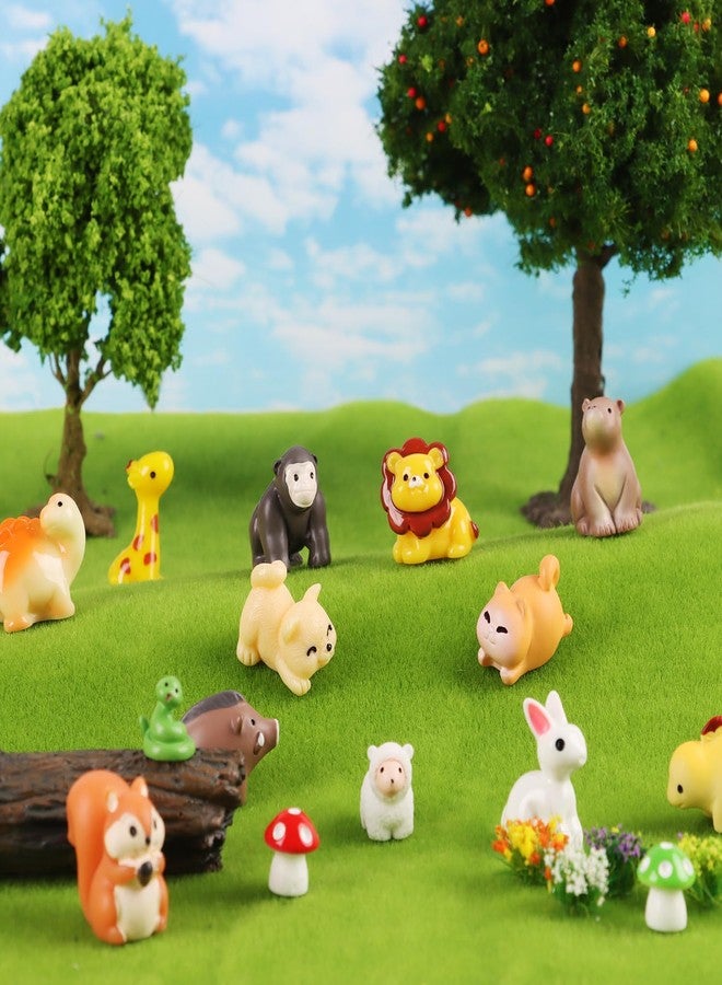 FOPINOA Mini Resin Animals Figures, 50PCS Tiny Resin Animal Miniature Figurines Garden Decor Micro Landscape Fairy Dollhouse Ornament for Fairy Garden, Dollhouse, Plant Pots, Bonsai Craft Decor - Image 5
