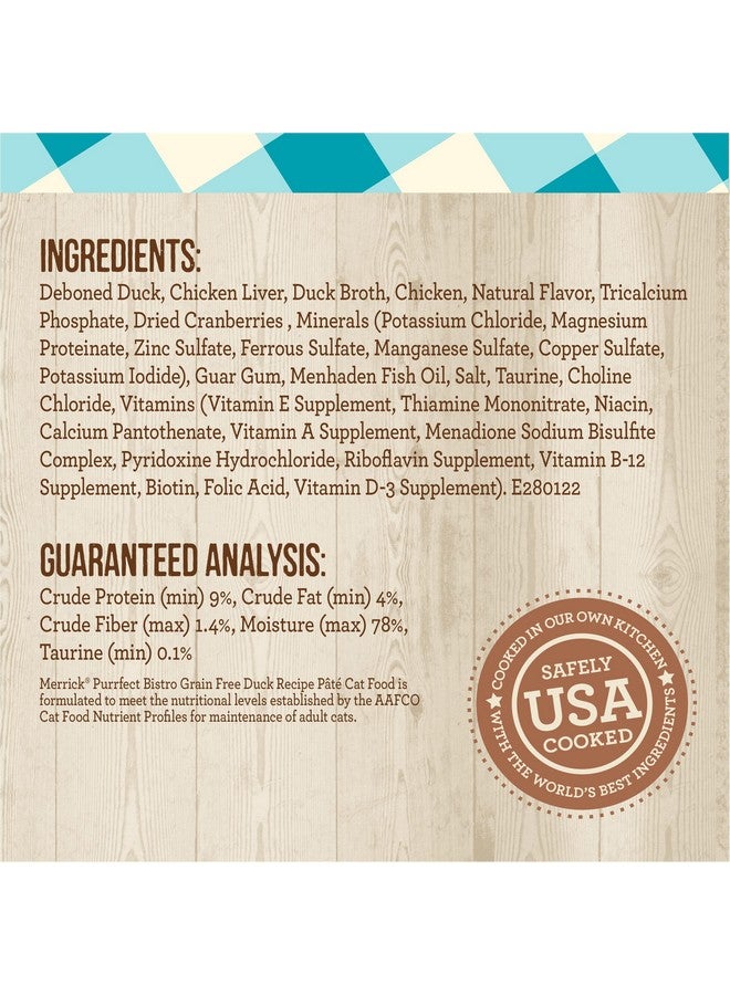 ميريك طعام القطط المعلب الناعم الخالي من الحبوب Purrfect Bistro، وصفة البط عالية البروتين - (عبوة من 24 علبة) 5.5 أونصة - Image 5