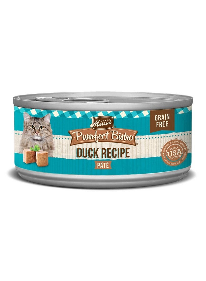 ميريك طعام القطط المعلب الناعم الخالي من الحبوب Purrfect Bistro، وصفة البط عالية البروتين - (عبوة من 24 علبة) 5.5 أونصة - Image 1