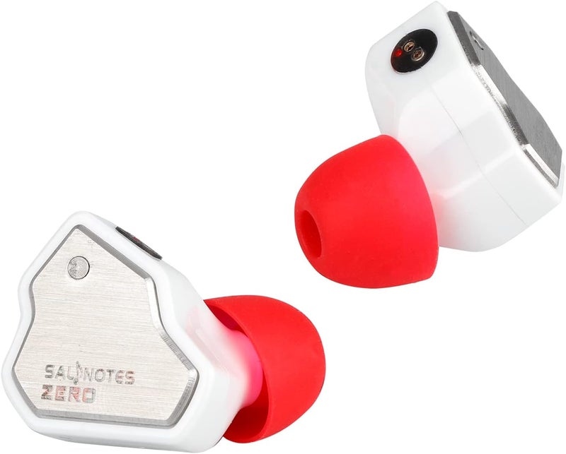 Linsoul 7Hz Salnotes Zero HiFi سماعة أذن داخلية بمحرك ديناميكي 10 مم مع غشاء مركب معدني وواجهة من الفولاذ المقاوم للصدأ وكابل OFC قابل للفصل ثنائي السن (أبيض، مع ميكروفون، نوع C) - Image 4