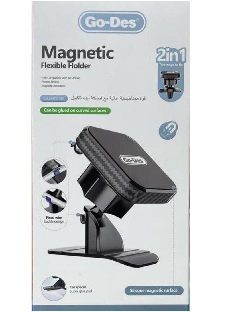 GO-DES - GD-HD635 Magnetic Car Mount holder strong - Image 1