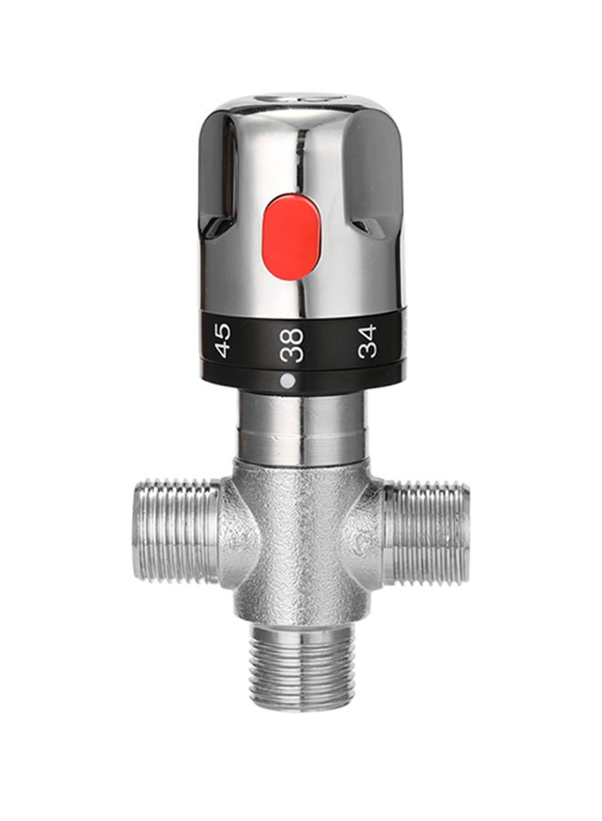 NIBEMINENT Adjustable Thermostatic Mixer Valve Silver 13x7x7.50centimeter - Image 1