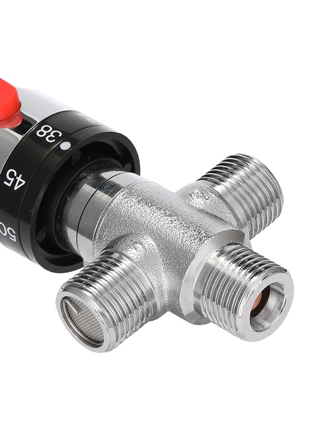 NIBEMINENT Adjustable Thermostatic Mixer Valve Silver 13x7x7.50centimeter - Image 2