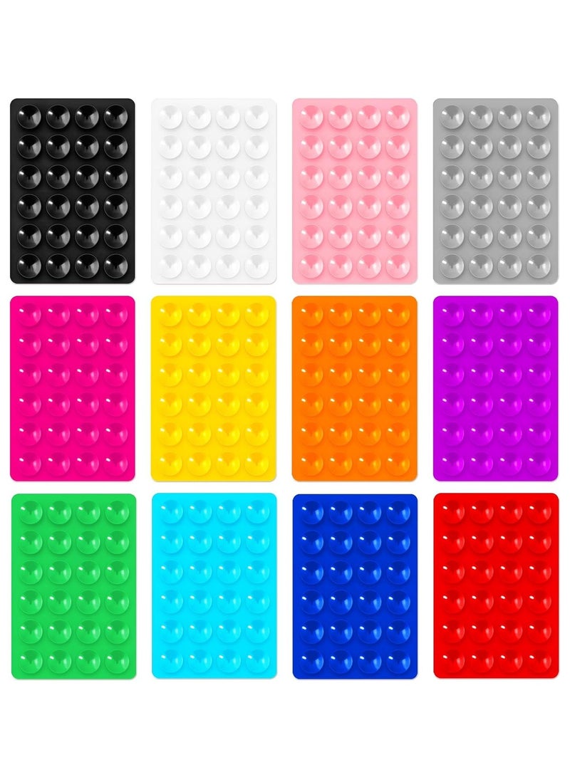 12 Pack Silicone Suction Phone Case, Strong Sticky Suction Cups, Suitable for Hands Free Mirror Shower Bathroom, Selfies and Videos  - Image 1