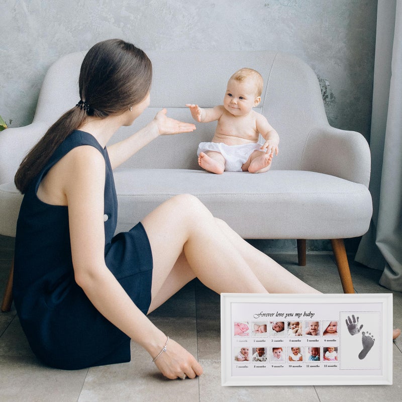 Infant Handprint Picture Frame Baby Footprint Photo Keepsake Baby Photo Frame - Image 4