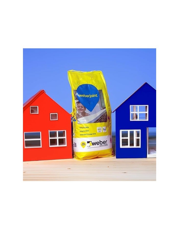 Weber Tile Grout Cement Based Pre Mixed Tile Joint Grout 5Kg-(MUSTARD) - Image 4