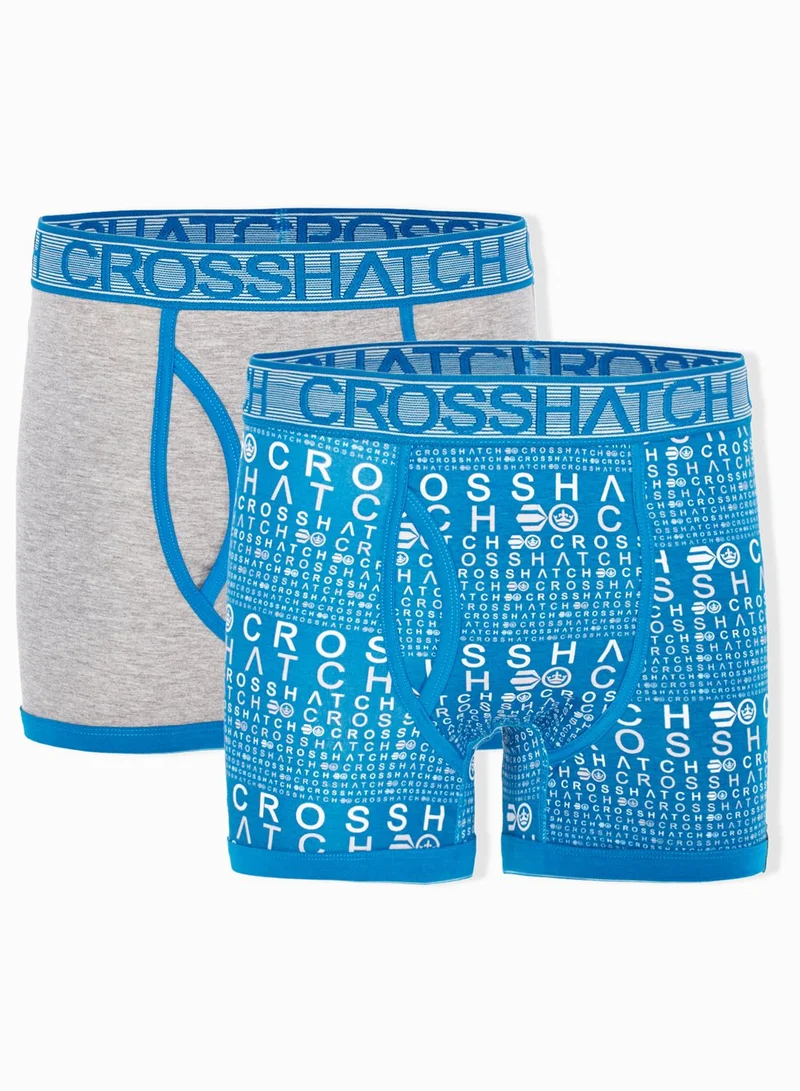 Cross Hatch 2 Pack Logo Boxers
