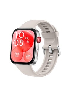 WATCH FIT 3 Smartwatch, 1.82" AMOLED Display, Ultra-Slim Design, All-Round Fitness Management, Comprehensive Health Management, Durable Battery Life, Compatible with iOS & Android, Moon White