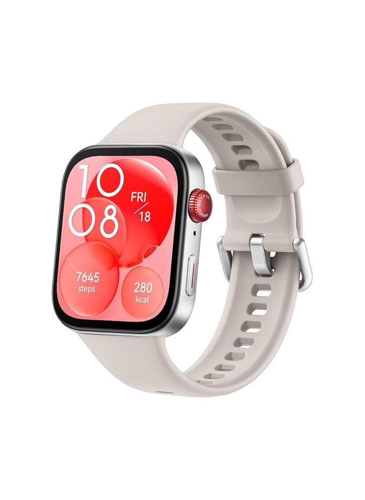 Generic - WATCH FIT 3 Smartwatch, 1.82" AMOLED Display, Ultra-Slim Design, All-Round Fitness Management, Comprehensive Health Management, Durable Battery Life, Compatible with iOS & Android, Moon White - Image 1