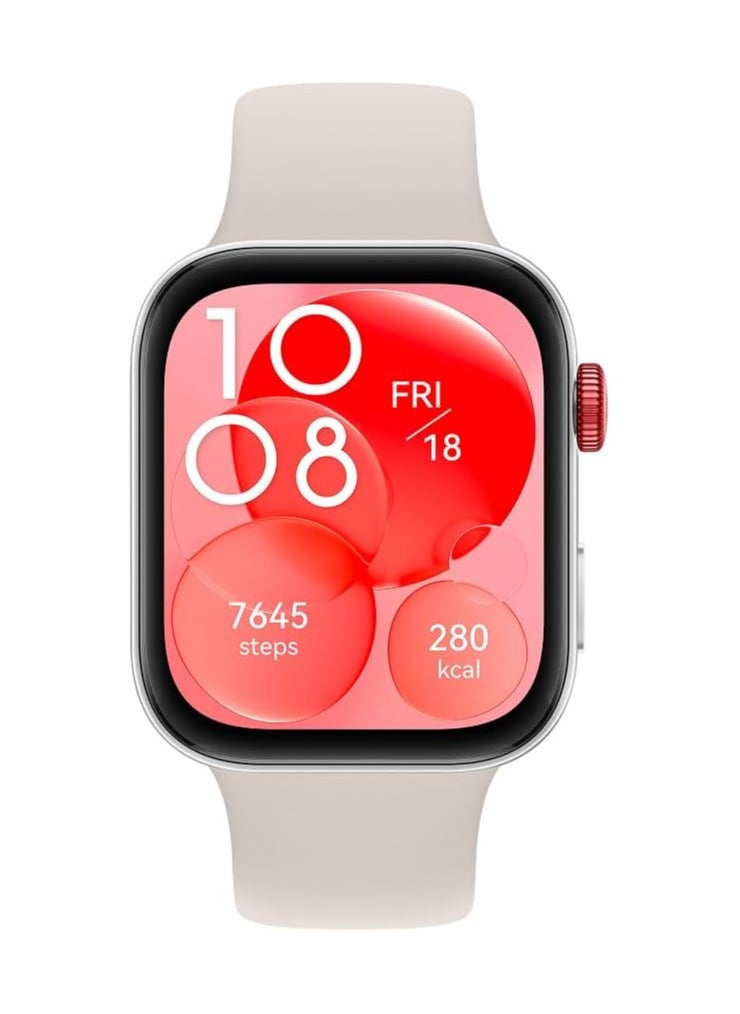 Generic - WATCH FIT 3 Smartwatch, 1.82" AMOLED Display, Ultra-Slim Design, All-Round Fitness Management, Comprehensive Health Management, Durable Battery Life, Compatible with iOS & Android, Moon White - Image 1