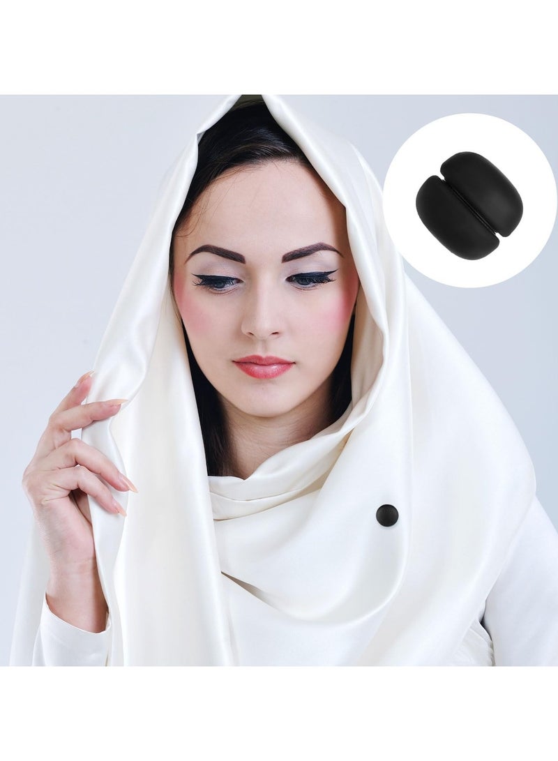 8pcs Magnetic Hijab Pins, Small Hijab Magnets Multi-Purpose No-Snag Scarf Clasp Pinless Brooch for Women Men Shawl Scarves Clothes (Black) - Image 3