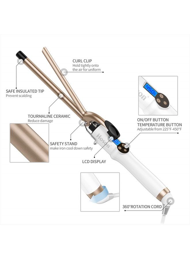 Hoson 1/2 Inch Curling Iron Professional, Ceramic Tourmaline Curl Wand Barrel, Hair Curler Iron for Long & Short Hair - Image 5