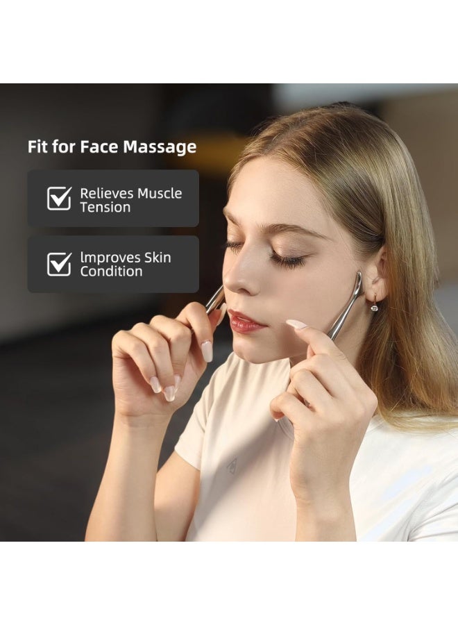 general Acupuncture Pen,Fascia Blaster for Pain Relief, Stainless Steel Gua Sha Scraper & Acupressure Massage Pen, Dual-Ended Fascia Release Tool for Muscle, Neck, Face, Plantar Fasciitis Relief - Image 2