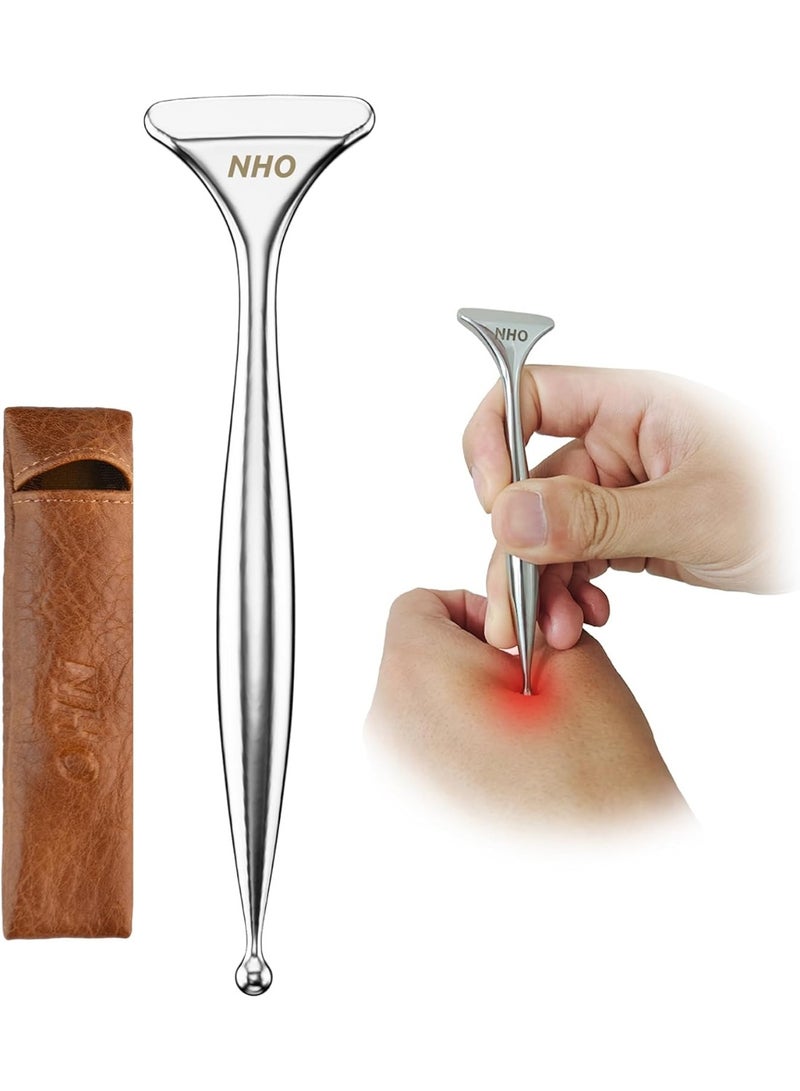 general Acupuncture Pen,Fascia Blaster for Pain Relief, Stainless Steel Gua Sha Scraper & Acupressure Massage Pen, Dual-Ended Fascia Release Tool for Muscle, Neck, Face, Plantar Fasciitis Relief - Image 1