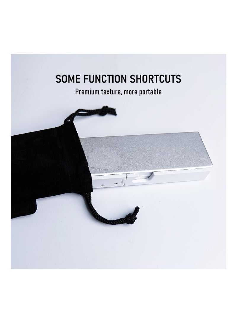 Portable Foldable Bluetooth Keyboard with Magnetic Stand, Lightweight Aluminum Alloy Mini Keyboard, Rechargeable Travel Keyboard for Tablets and Phones, Quiet and Compact Design. - Image 5