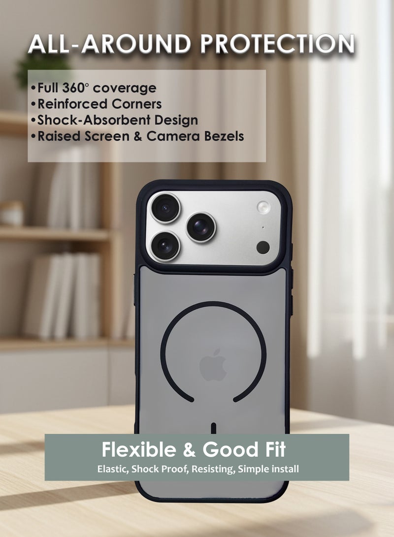 Apple iPhone 17 Pro Max MagSafe Case Magnetic Back Cover,Anti-Yellow Shockproof Back Cover,Slim Phone Cover with Strong Magnet for Apple iPhone 17 Pro Max - Image 3